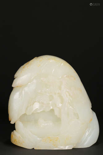 A WHITE JADE BOULDER,QING DYNASTY