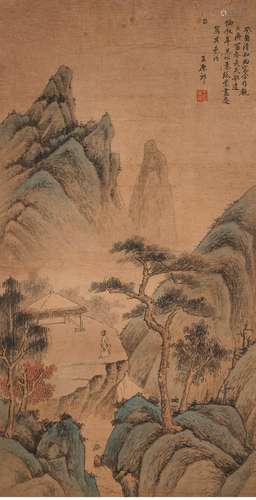 A LANDSCAPE PAINTING 
PAPER SCROLL
WANG YUANYI MARK