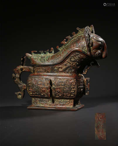 A BRONZE WINE VESSEL,WESTERN ZHOU