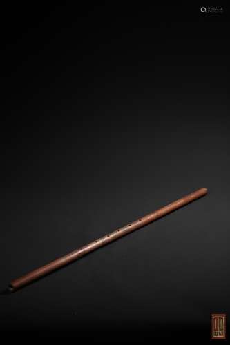 A BAMBOO FLUTE BY WANG JINSHAN,QING DYNASTY