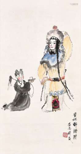 關良（1900 -1986）貴妃醉酒圖