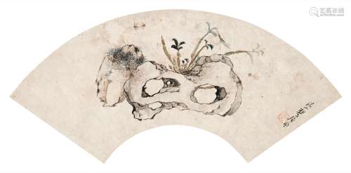 居廉（1828-1904）花石草蟲