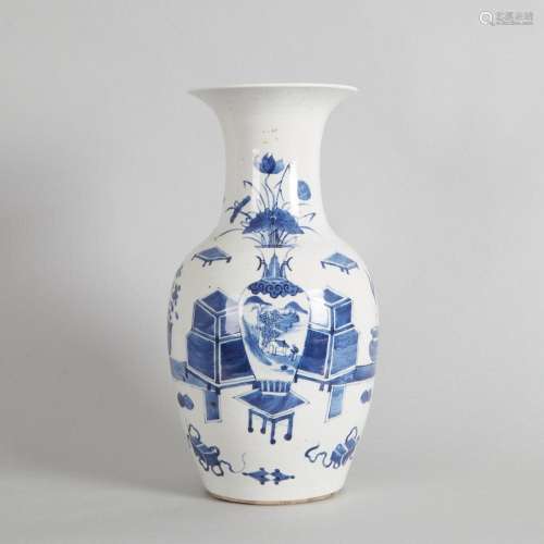 A 19th Century Chinese Blue and White Vase