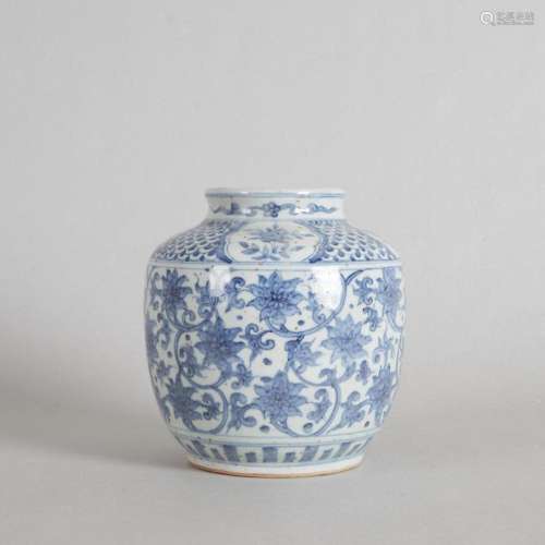 A Chinese Ming-Style Blue and White Jar