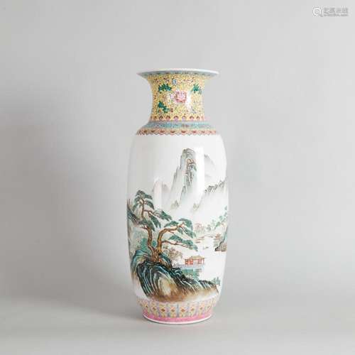 An Early 20th Century Chinese Famille Rose 'Landscape...