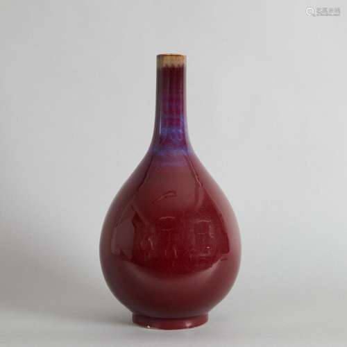 A Chinese Flambe-Glazed Bottle Vase (Da Qing Xianfeng Nian Z...