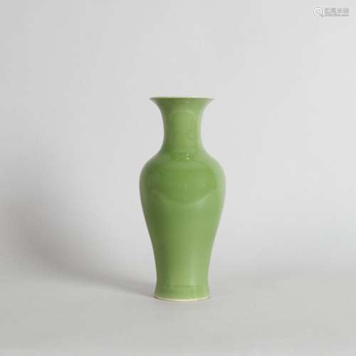 A Chinese Green-glazed Vase (Da Qing Yongzheng Nian Zhi Mark...