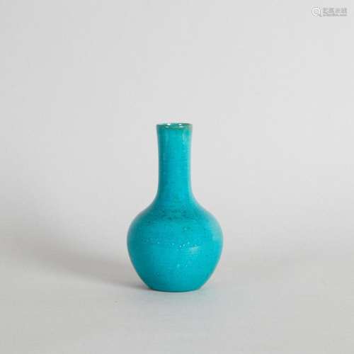 A 19th Century Chinese Blue-Glazed Bottle Vase
