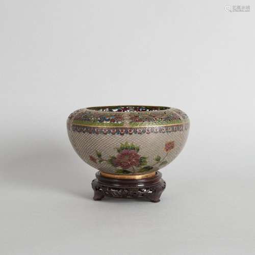 A 20th Century Chinese Cloisonne 'Floral and Fish' W...