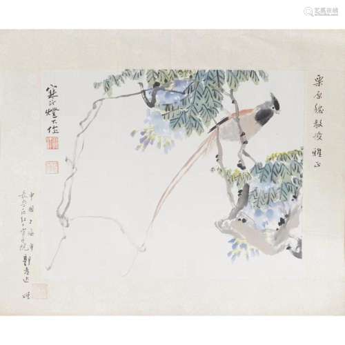A Chinese Painting of Flower and Bird (Jiang Hanting Mark, 1...