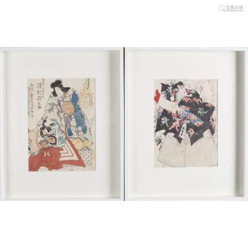 Two Framed Japanese Ukiyo-E Prints
