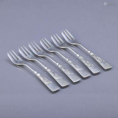 SET OF SIX CAKE FORKS