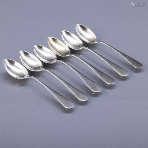 SET OF SIX COFFEE SPOONS