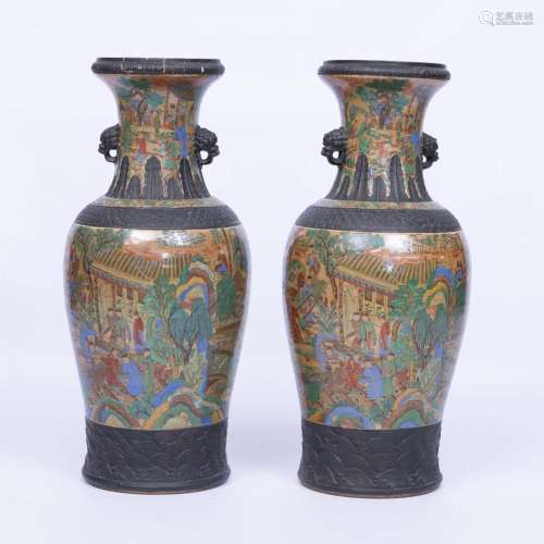 PAIR OF LARGE VASES