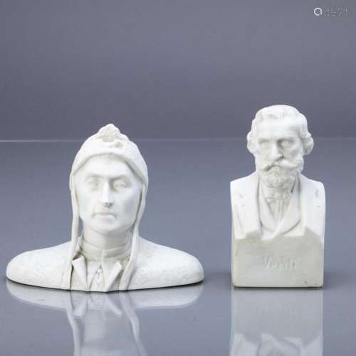 TWO BUSTS "VERDI" AND "DANTE"