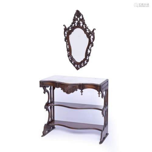 CONSOLE AND WALL MIRROR