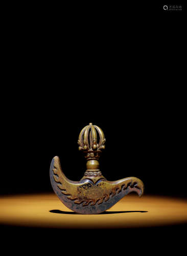 十八世紀 銅鏨花金剛斧杵