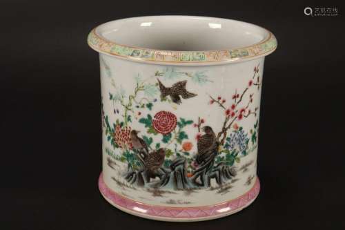 Chinese Porcelain Brush Pot,