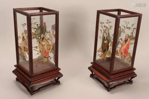 Pair of Chinese Hand Painted Lanterns,