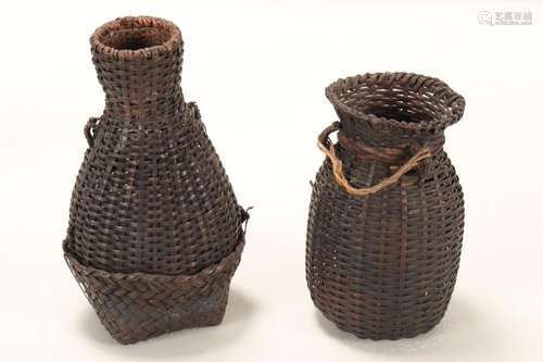 Two Japanese Ikebana Baskets,