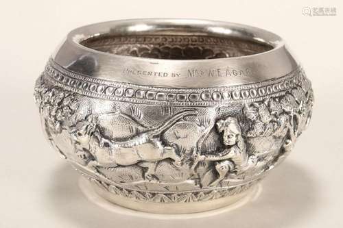 Burmese Silver Bowl,