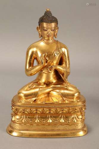 Chinese Gilt Bronze Figure of Buddha,