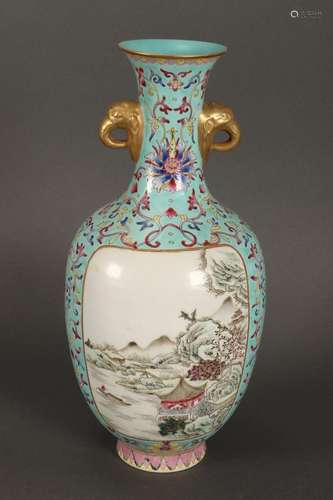 Chinese Twin Handled Vase,