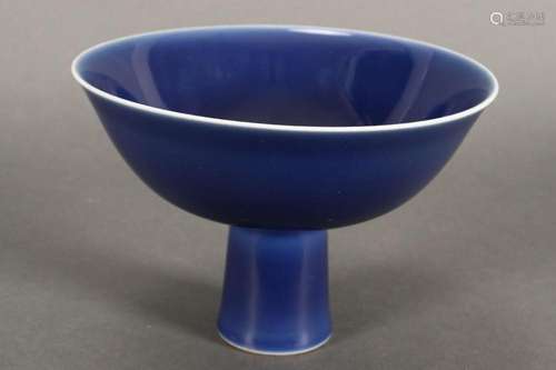 Chinese Monochrome Porcelain Stem Bowl,