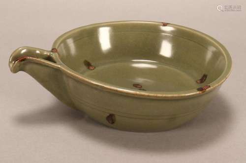 Chinese Celadon Bowl with Pourer,