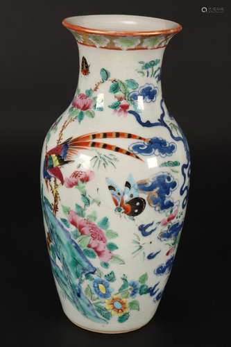 Chinese 19th Century Famille Rose Vase,