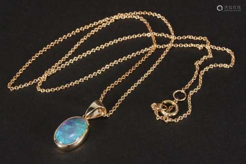 9ct Gold and Solid Opal Pendant,