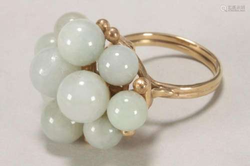 14ct Gold and Jade Ring,