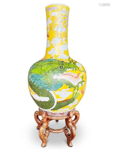 Large Chinese Porcelain Floor Vase,