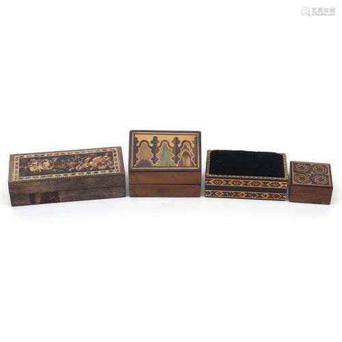 Victorian Tunbridge Ware with micro mosaic inlay comprising ...