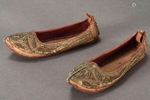 Pair of Chinese Late Qing Children's Shoes,