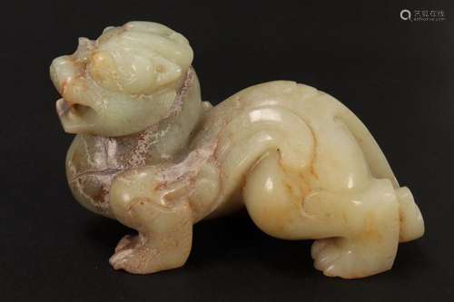 Chinese Carved Jade Figure of a Kylin,