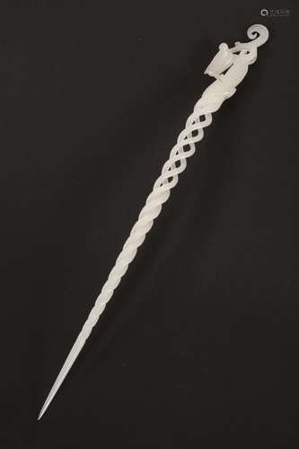 Chinesr White Stone Hair Pin,