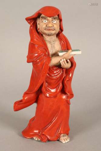 Good Japanese Daruma Porcelain Figure,