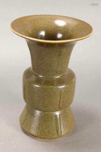 Chinese Tea Glaze Gu Vase,