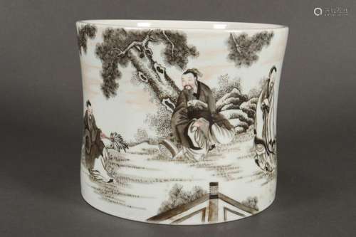 Chinese Porcelain Brush Pot,