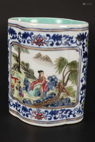 Chinese Late Qing Dynasty Brush Pot,