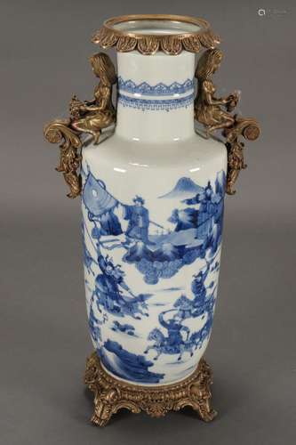 Chinese Blue and White Porcelain Vase,