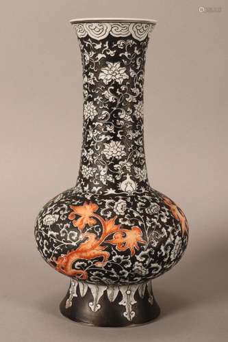 Chinese Bisque Porcelain Vase,