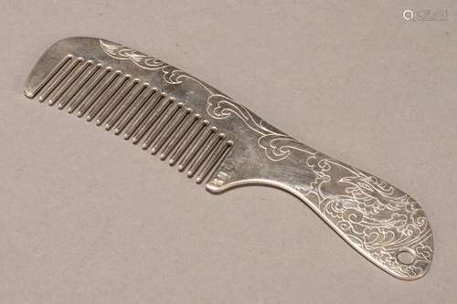 Chinese Export Silver Comb,