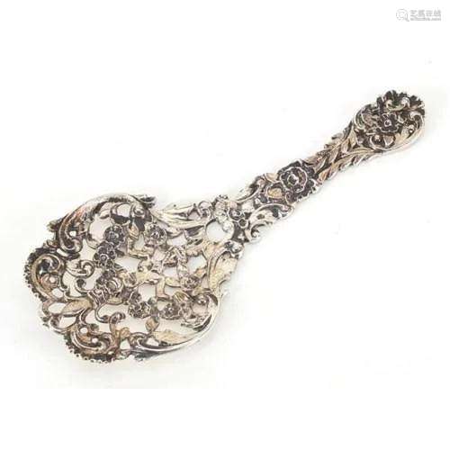 James Dixon & Sons Ltd, Victorian silver spoon pierced a...