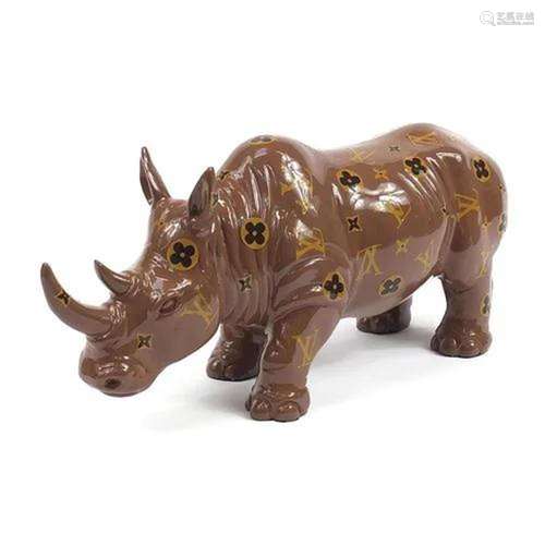 Louis Vuitton design rhino, 50cm in length