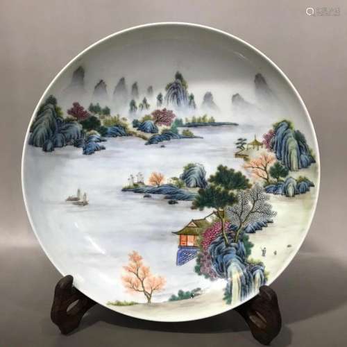 CHINESE FAMILLE ROSE PLATE