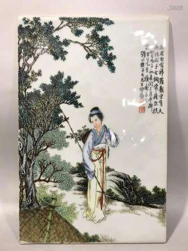 CHINESE FAMILLE ROSE PORCELAIN PLAQUES