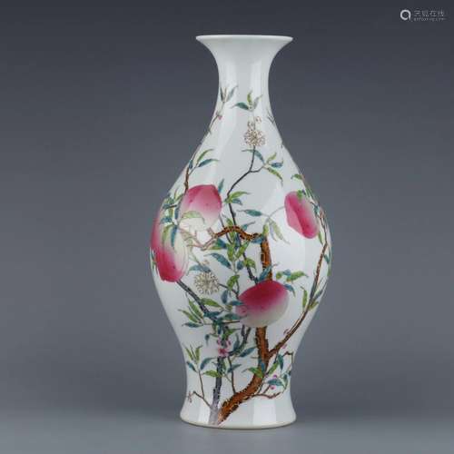 CHINESE FAMILLE ROSE VASE,YONGZHENG MARK