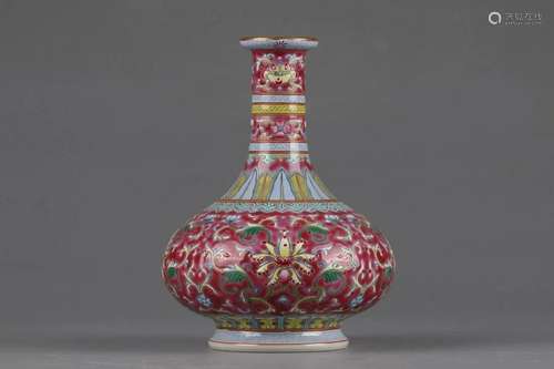 CHINESE FAMILLE ROSE VASE,YONGZHENG MARK